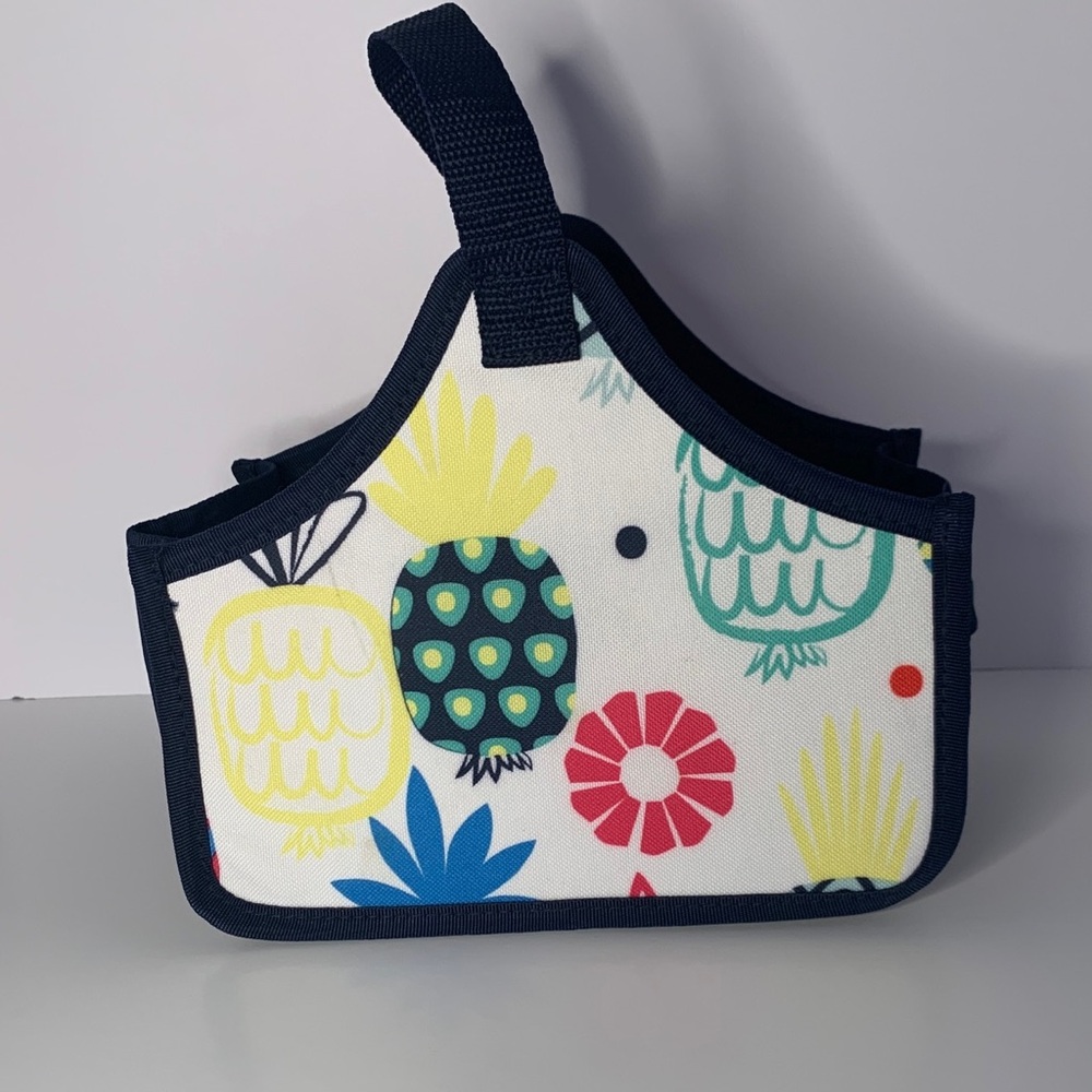 Thirty-One Colorful Pineapple Print Tote 9”x5”